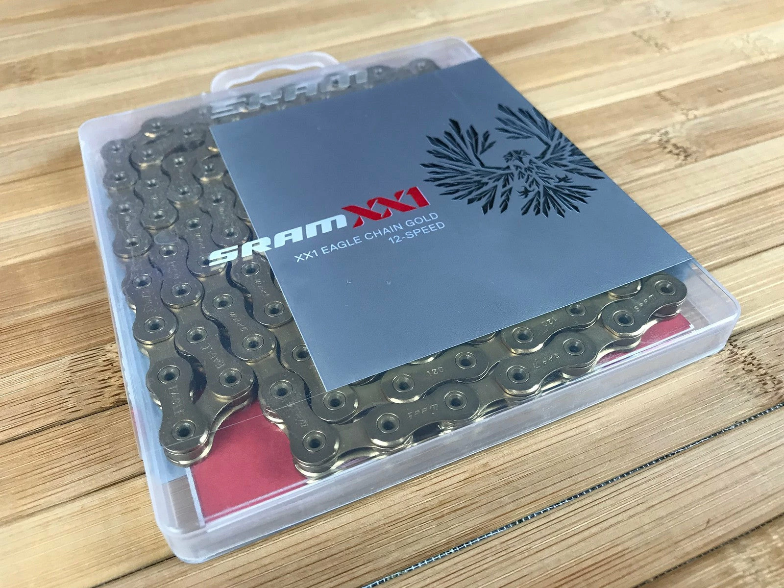 SRAM Kette XX1 Eagle Hollow Pin Gold 12-fach 2 SRAM Kette XX1 Eagle Hollow Pin Gold 12-fach – Bild 2