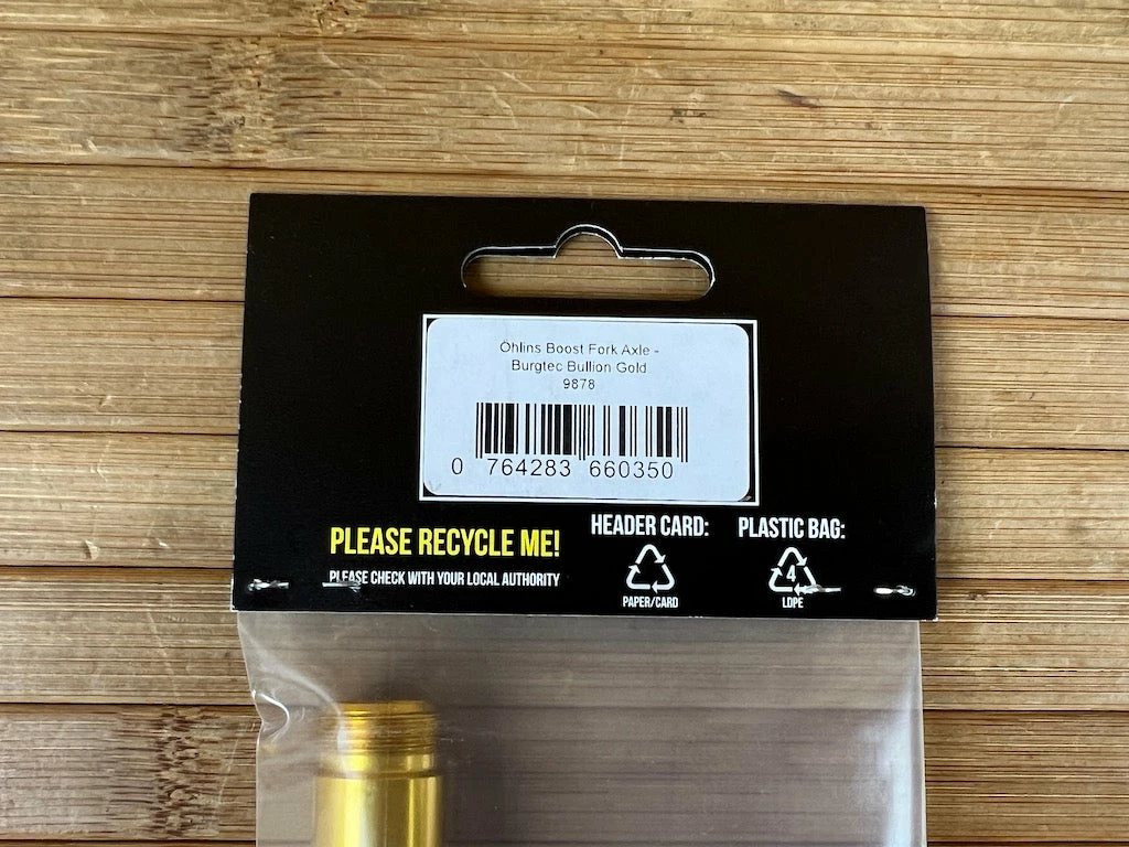 Burgtec Öhlins Boost Achse / Axle Bullion Gold 3 Burgtec Öhlins Boost Achse / Axle Bullion Gold – Bild 3