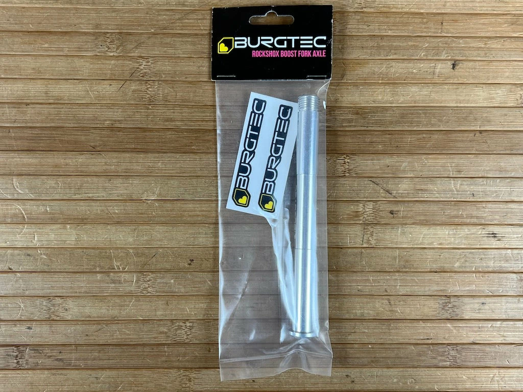 Burgtec Rock Shox Boost Achse / Axle Rhodium Silver 1 Burgtec Rock Shox Boost Achse / Axle Rhodium Silver