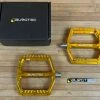 Burgtec MK5 Penthouse Flat Pedals / Pedale Gold Steel Axle