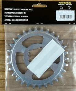 Burgtec SRAM GXP / DUB Boost Kettenblatt 3mm Offset Rhodium Silver 30T -Federung Verkäufe 2022 IMG 1307