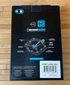 Crankbrothers Stamp 7 Large Pedale / Plattformpedale Rot -Federung Verkäufe 2022 IMG 1804