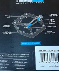 Crankbrothers Stamp 7 Large Pedale / Plattformpedale Rot -Federung Verkäufe 2022 IMG 1805