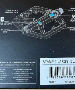Crankbrothers Stamp 1 Large Pedale / Plattformpedale Schwarz -Federung Verkäufe 2022 IMG 1819