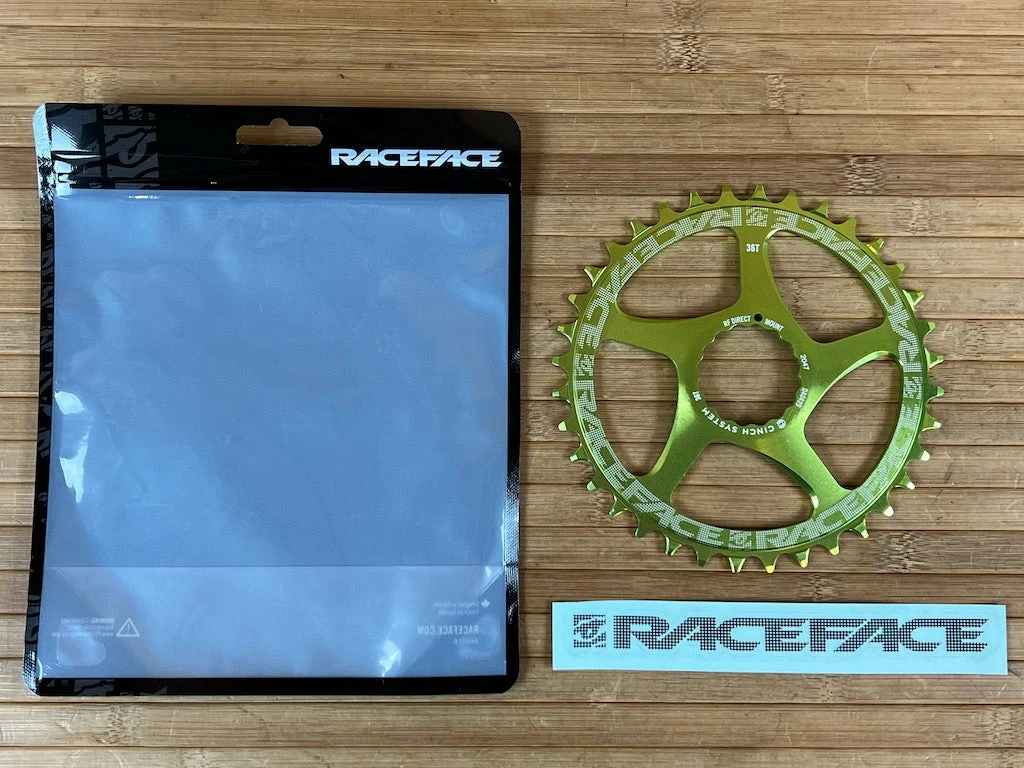 Race Face Kettenblatt Cinch 36T 10-12S Green 1 Race Face Kettenblatt Cinch 36T 10-12S Green