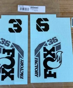 Fox Decal Kit 36 2021 F-S Black Logo / Shiny Orange