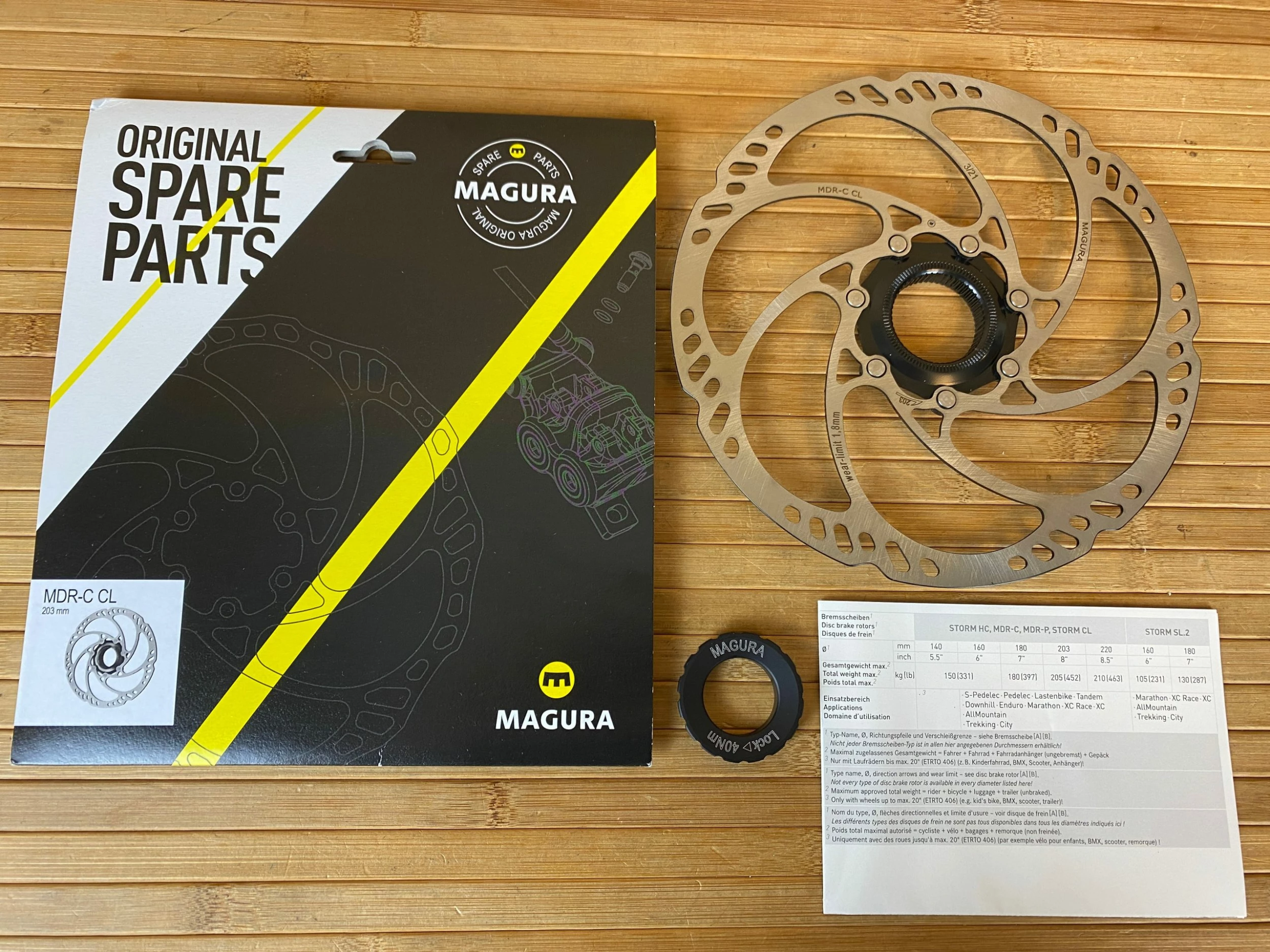 Magura MDR-C CL 203mm Centerlock Disc / Bremsscheibe Steckachse 1 Magura MDR-C CL 203mm Centerlock Disc / Bremsscheibe Steckachse