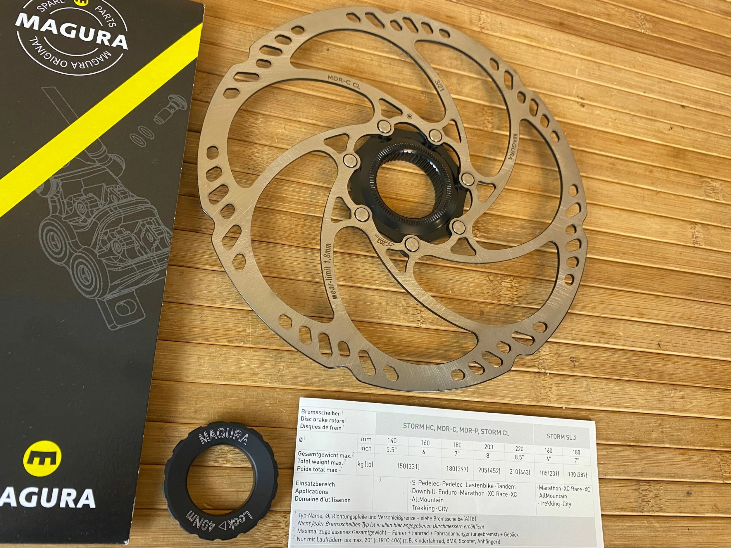 Magura MDR-C CL 203mm Centerlock Disc / Bremsscheibe Steckachse 2 Magura MDR-C CL 203mm Centerlock Disc / Bremsscheibe Steckachse – Bild 2