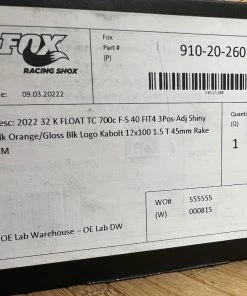 FOX 32 TC 2022 Kashima 40mm Gravel Federgabel -Federung Verkäufe 2022 IMG 4324