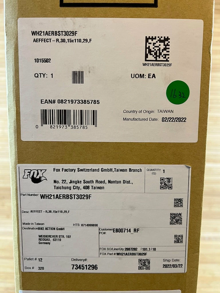 Race Face Aeffect R 30 Vorderrad VR 29" Boost Schwarz 9 Race Face Aeffect R 30 Vorderrad VR 29" Boost Schwarz – Bild 9