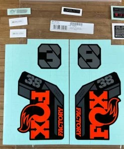 Fox Decal Kit 38 2021 F-S Orange Logo / Shiny Black