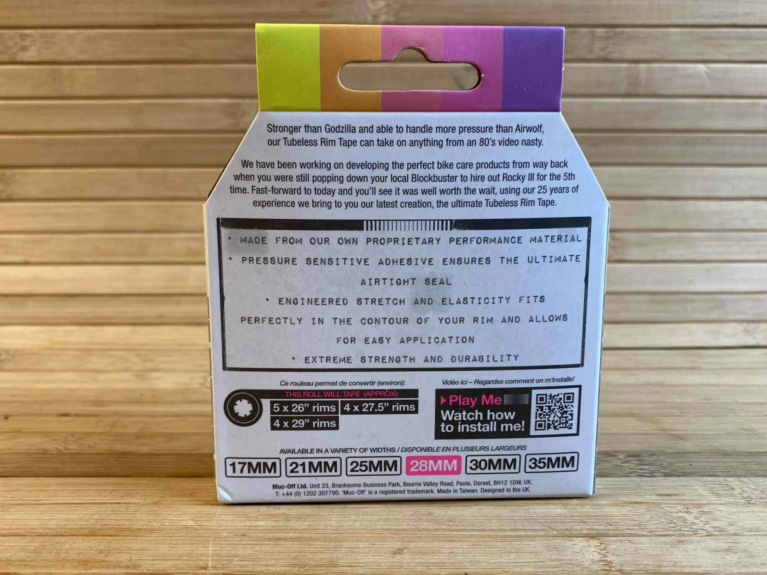 Muc-Off Muc Off Rim Tape / Felgenband 10m 28mm 3 Muc-Off Muc Off Rim Tape / Felgenband 10m 28mm – Bild 3
