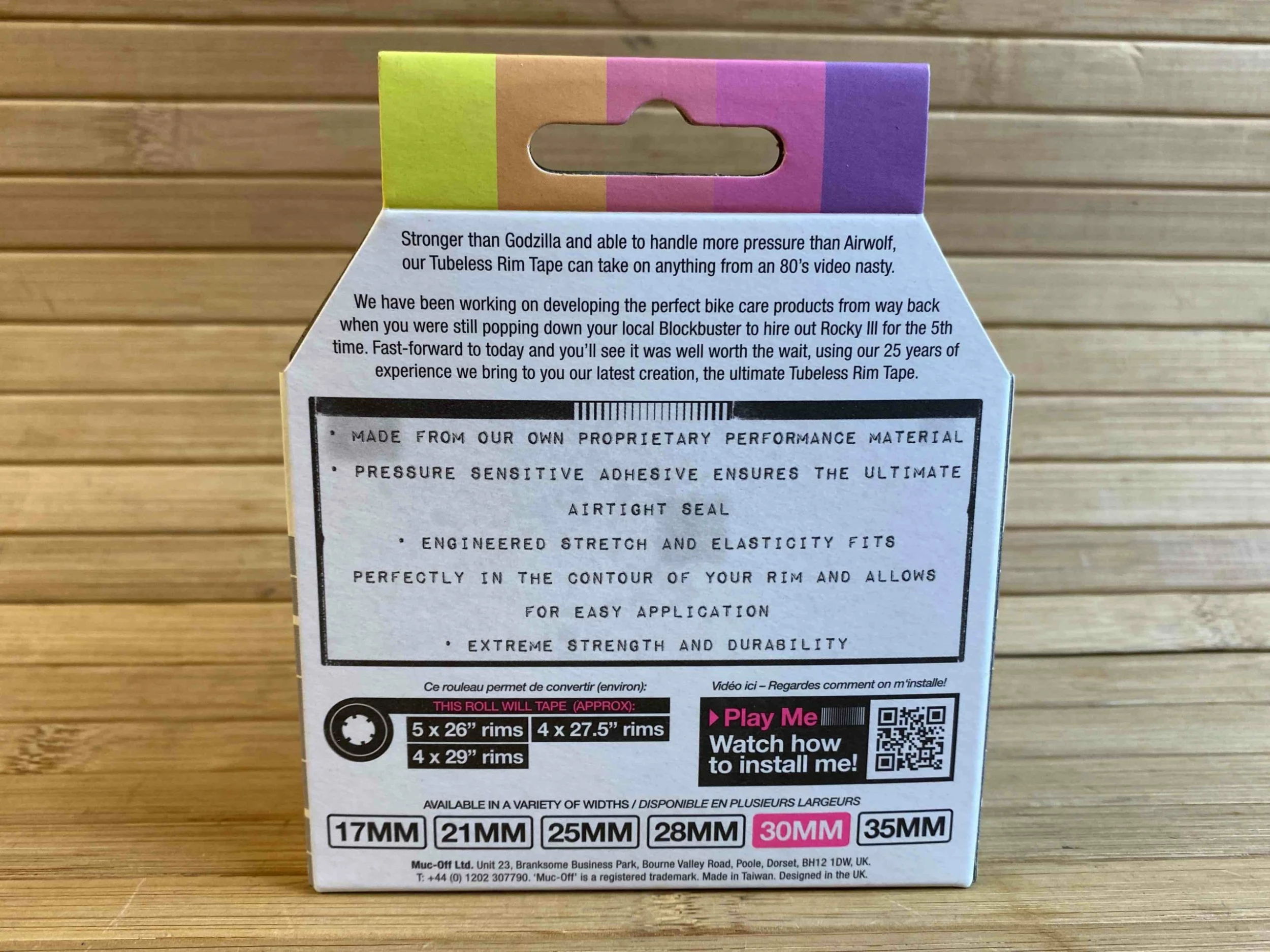 Muc-Off Muc Off Rim Tape / Felgenband 10m 30mm 3 Muc-Off Muc Off Rim Tape / Felgenband 10m 30mm – Bild 3