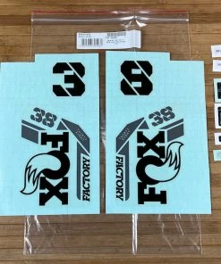 Fox Decal Kit 38 2021 F-S Black Logo / Shiny Orange