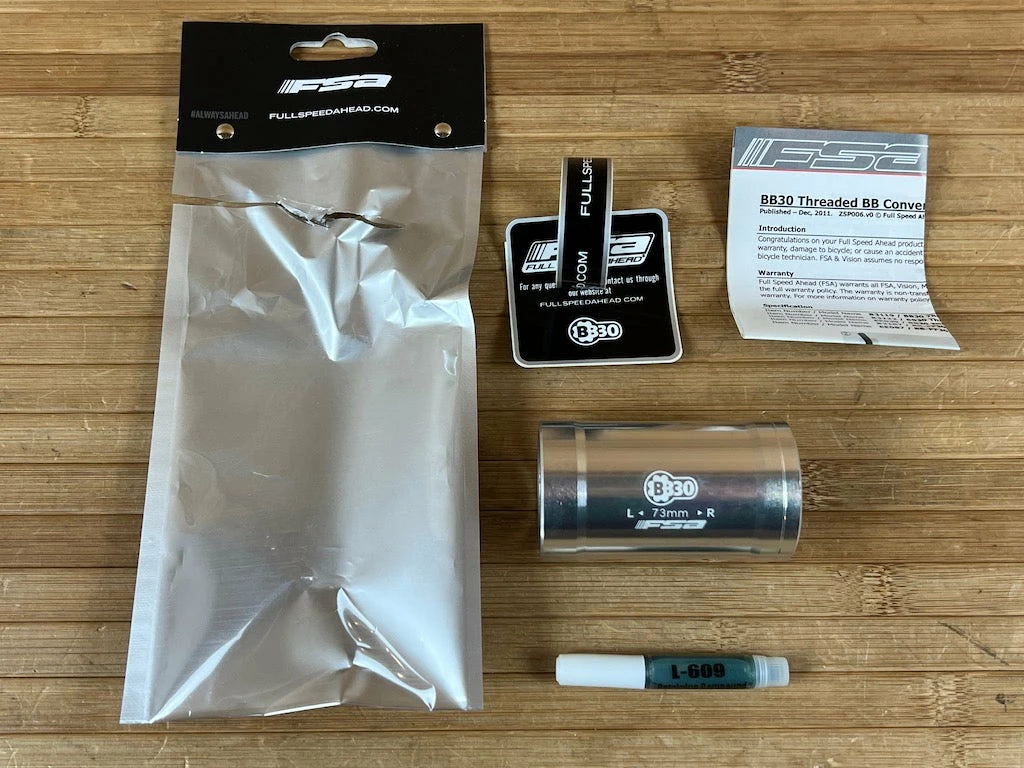 FSA BB30 Adapter 73mm Auf BSA / Threaded 1 FSA BB30 Adapter 73mm Auf BSA / Threaded