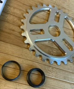 Spank Tweet Tweet BMX Kettenblatt Chrome 28T -Federung Verkäufe 2022 IMG 7179 scaled