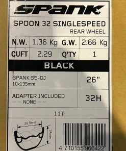 Spank Spoon 32 26" Hinterrad Schwarz Singlespeed 21 Spank Spoon 32 26" Hinterrad Schwarz Singlespeed -Federung Verkäufe 2022 IMG 7817 16ee138d 219c 4501 bd0e 6c86dd9d0da6