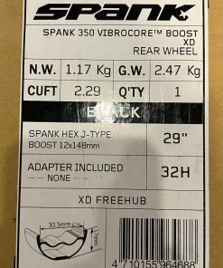 Spank 350 Vibrocore Hinterrad 29" Schwarz BOOST 148x12 Laufrad -Federung Verkäufe 2022 IMG 7838 30d4f7cd 3507 4ae7 b69a cefc4f20637b