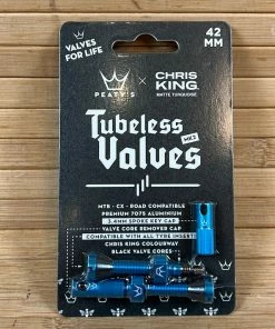 Peaty's Tubeless Ventile MK2 42mm Türkis / Turquoise
