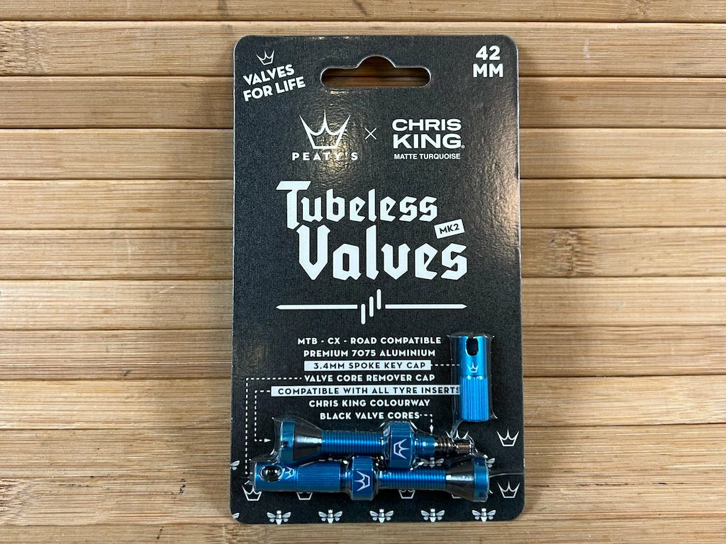 Peaty's Tubeless Ventile MK2 42mm Türkis / Turquoise 1 Peaty's Tubeless Ventile MK2 42mm Türkis / Turquoise