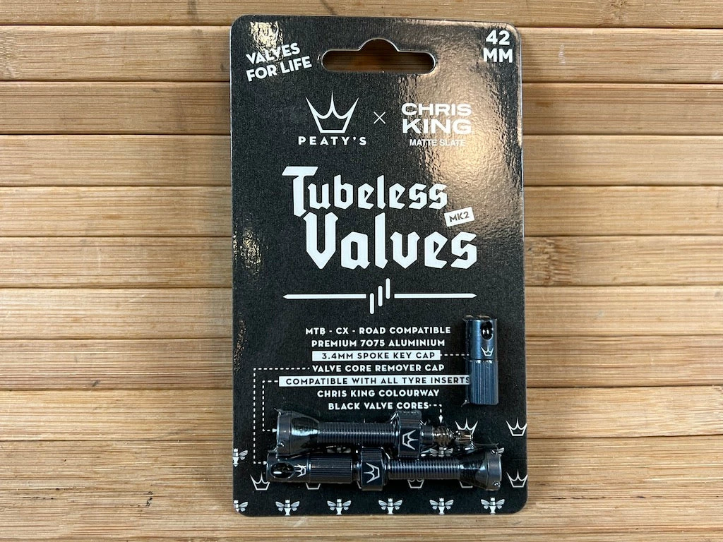 Peaty's Tubeless Ventile MK2 42mm Slate 1 Peaty's Tubeless Ventile MK2 42mm Slate