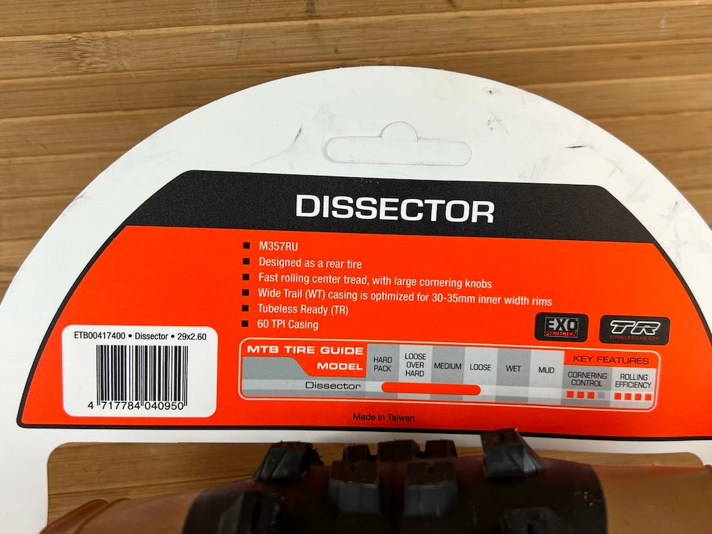 Maxxis Dissector Tanwall Reifen 29 X 2.6 EXO TR 4 Maxxis Dissector Tanwall Reifen 29 X 2.6 EXO TR – Bild 4