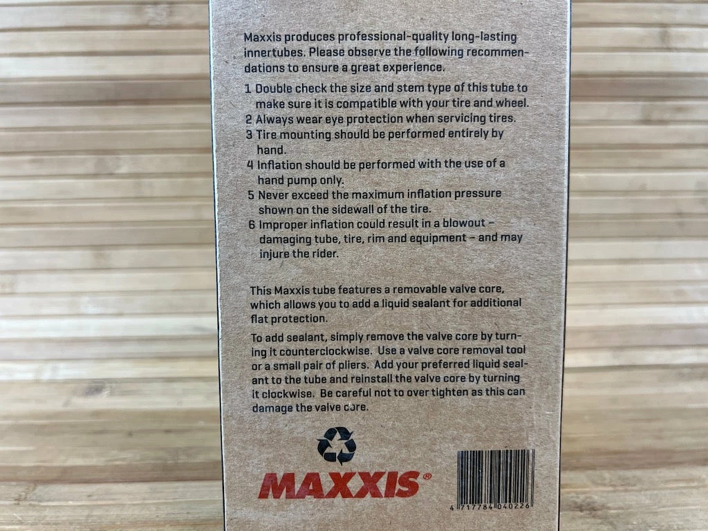 Maxxis Schlauch FAT / Plus 26" 3.0/5.0 FV Presta 3 Maxxis Schlauch FAT / Plus 26" 3.0/5.0 FV Presta – Bild 3