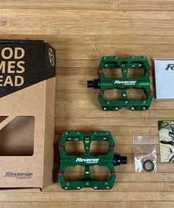 Reverse Components Escape Plattformpedale / Pedale Dunkelgrün